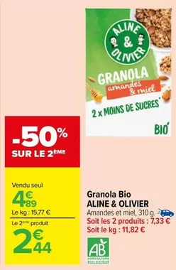 Granola -  Bio offre à 4,89€ sur Carrefour Market