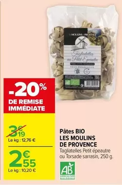 Leader Price - Pâtes Bio Les Moulins offre à 2,55€ sur Carrefour Market