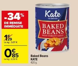 Baked Beans offre à 0,85€ sur Carrefour