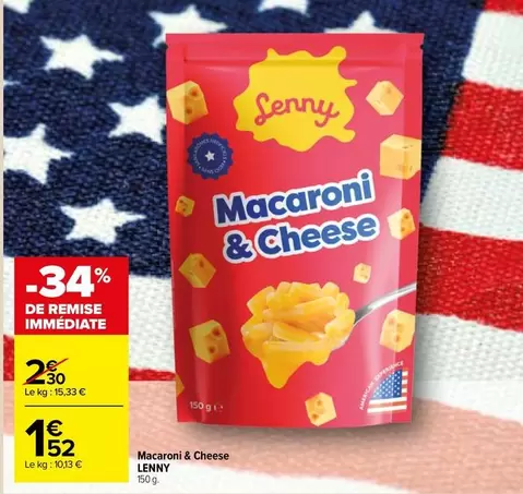 Macaroni & Cheese offre à 1,52€ sur Carrefour