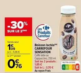 Carrefour - Boisson Lactée Sensation offre à 1,09€ sur Carrefour