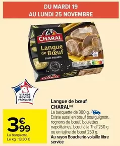 Charal - Langue De Bœuf offre à 3,99€ sur Carrefour