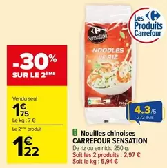 Carrefour - Nouilles Chinoises Sensation offre à 1,75€ sur Carrefour