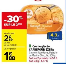 Carrefour - Crème Glacée offre à 2,69€ sur Carrefour