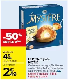 Nestlé - Le Mystère Glacé offre à 4,99€ sur Carrefour