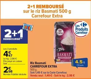 Carrefour - Riz Basmati offre à 2,98€ sur Carrefour