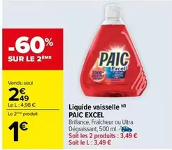 Paic - Liquide Vaisselle offre à 2,49€ sur Carrefour