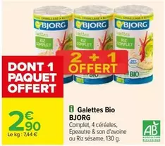 Bjorg - Galettes Bio offre à 2,9€ sur Carrefour