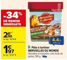 Merveilles Du Monde - Pâte À Tartiner offre à 1,97€ sur Carrefour