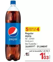 Pepsi - Regular offre à 1,03€ sur Metro