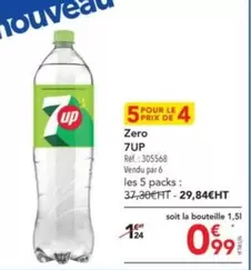 Zero 7up offre à 0,99€ sur Metro