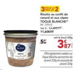 Canard - Risotto Au Confit De  Et Aux Cèpes offre à 3,87€ sur Metro