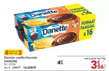 Danone - Danette Vanille/chocolat offre à 3,56€ sur Metro