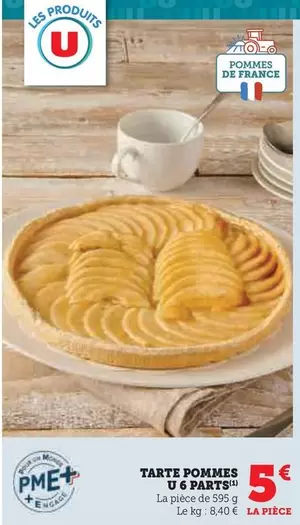 U - Tarte Pommes 6 Parts offre à 5€ sur Hyper U