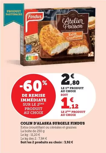 Findus - Colin D'Alaska Surgele offre à 2,8€ sur Super U