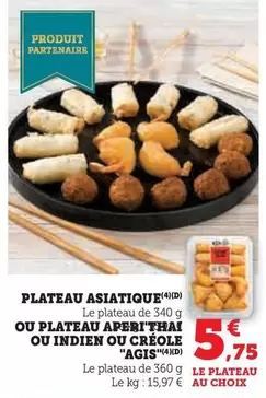 Plateau Asiatique offre à 5,75€ sur Super U