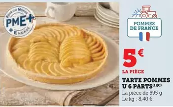 U - Tarte Pommes 6 Parts offre à 5€ sur Super U