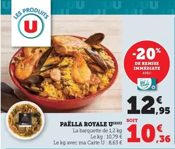 U - Paëlla Royale offre à 12,95€ sur U Express