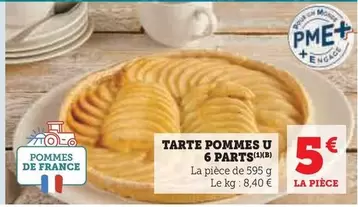 U - Tarte Pommes 6 Parts offre à 5€ sur U Express