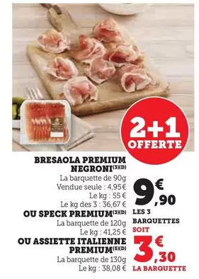 Negroni - Bresaola Premium offre à 4,95€ sur U Express