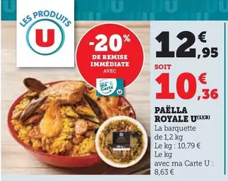 U - Paella Royale offre à 12,95€ sur U Express