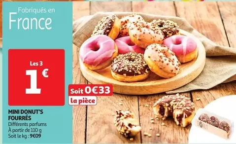 Mini Donut'S Fourres offre à 1€ sur Auchan Hypermarché