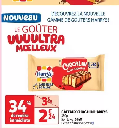 Harry'S - Gâteaux Chocalin offre à 2,24€ sur Auchan Hypermarché