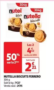 Ferrero - Nutella Biscuits  offre à 2,95€ sur Auchan Hypermarché