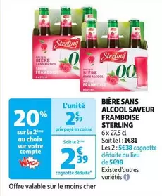 Sterling - Bière Sans Alcool Saveur Framboise offre à 2,99€ sur Auchan Hypermarché