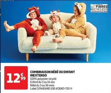 Inextenso - Combinaison Bébé Ou Enfant offre à 12,99€ sur Auchan Hypermarché