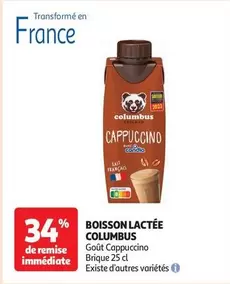 Columbus - Boisson Lactée offre sur Auchan Hypermarché