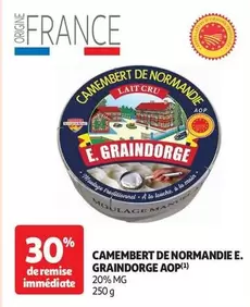 E.Graindorge - Camembert De Normandie E. Graindorge AOP offre sur Auchan Hypermarché