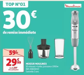 Moulinex - Mixeur DD655D10  offre à 29,99€ sur Auchan Supermarché