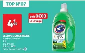 Facile - Lessive Liquide offre à 4,95€ sur Auchan Supermarché