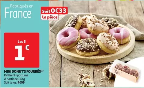 Mini Donut's Fourres offre à 1€ sur Auchan Supermarché