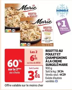 Marie - Risotto Au Poulet Et Champignons À La Creme Surgelé offre à 4,29€ sur Auchan Supermarché