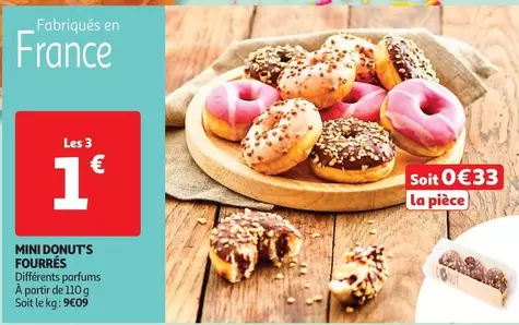 Mini Donut'S Fourrés offre à 1€ sur Auchan Hypermarché