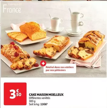 Cake Maison Moelleux offre à 3,5€ sur Auchan Hypermarché