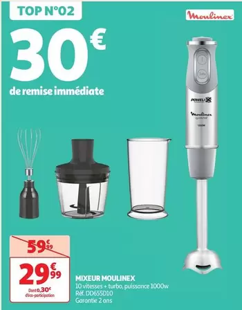 Moulinex - Mixeur offre à 29,99€ sur Auchan Supermarché