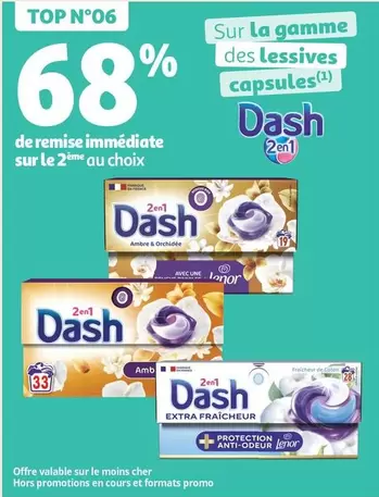 Dash - Sur La Gamme Des Lessives Capsules offre sur Auchan Supermarché