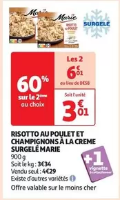 Marie - Risotto Au Poulet Et Champignons À La Creme Surgelé offre à 4,29€ sur Auchan Supermarché