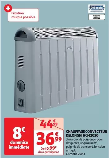 DeLonghi - Chauffage Convecteur HCM2030 offre à 36,99€ sur Auchan Supermarché