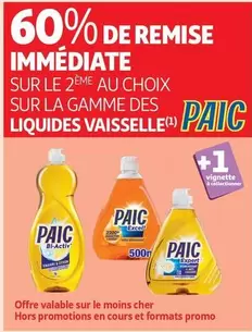 Paic - Sur La Gamme Des Liquides Vaisselle offre sur Auchan Supermarché