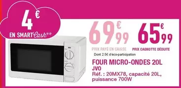 Four Micro-ondes 20l offre à 65,99€ sur Carrefour