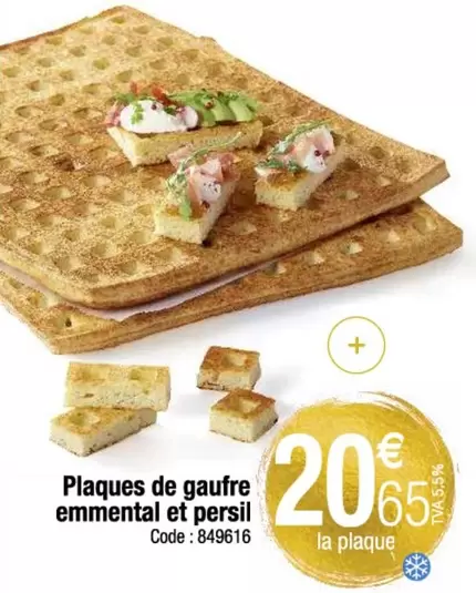 Plaques De Gaufre Emmental Et Persil offre à 20,65€ sur Promocash