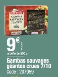 Gambas Sauvages Géantes Crues 7/10 offre à 9€ sur Promocash