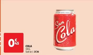 Sun - 33Cl offre à 0,45€ sur Auchan Hypermarché