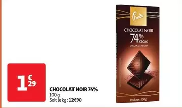 Chocolat Noir offre à 1,29€ sur Auchan Hypermarché