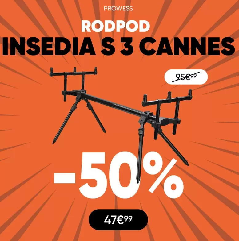 Rodpod Insedia S3 Cannes offre à 47,99€ sur Pacific Pêche