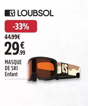 Masque De Ski Enfant offre à 29,99€ sur Intersport